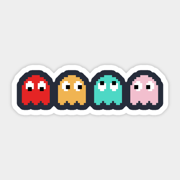 Pacman ghosts Sticker by seingalad